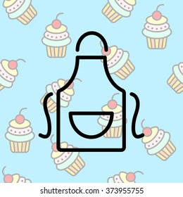 Web line icon. Apron