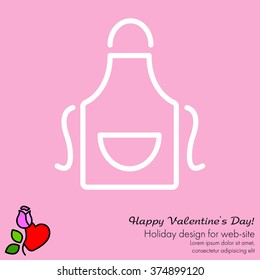 Web line icon. Apron