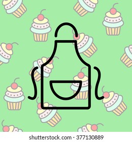 Web line icon. Apron