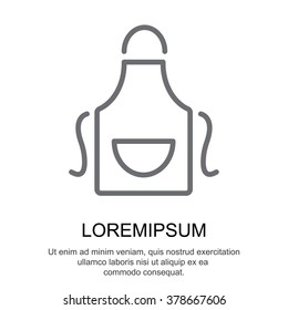 Web line icon. Apron
