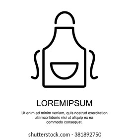 Web line icon. Apron