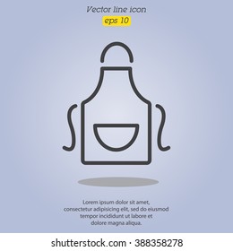 Web line icon. Apron