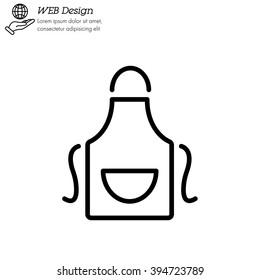 Web Line Icon. Apron