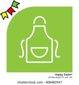 Web line icon. Apron