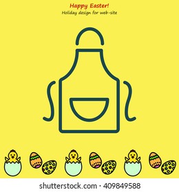 Web line icon. Apron