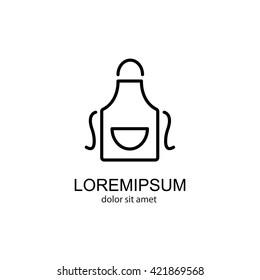 Web line icon. Apron