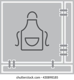 Web line icon. Apron