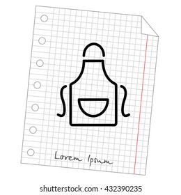 Web line icon. Apron