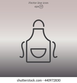 Web line icon. Apron