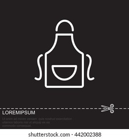 Web line icon. Apron