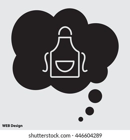 Web line icon. Apron