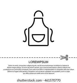Web line icon. Apron