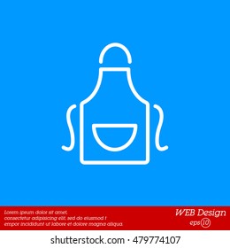 Web line icon. Apron