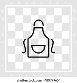 Web line icon. Apron