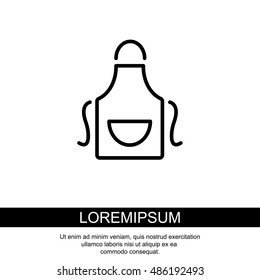 Web line icon. Apron