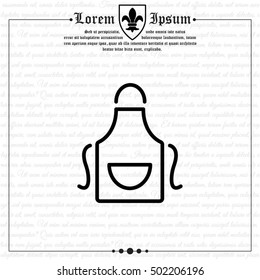 Web line icon. Apron