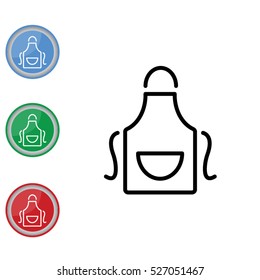 Web line icon. Apron