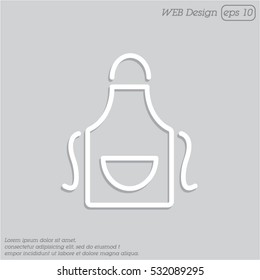 Web line icon. Apron