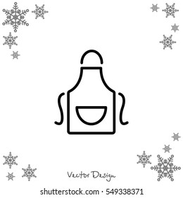 Web line icon. Apron