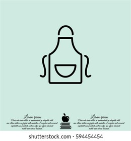 Web line icon. Apron