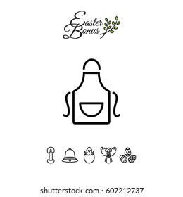 Web line icon. Apron