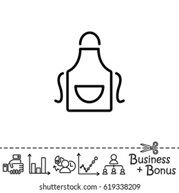 Web line icon. Apron