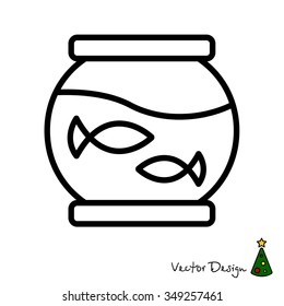 Web line icon. Aquarium.