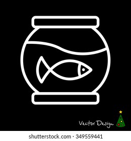 Web line icon. Aquarium.