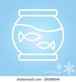 Web line icon. Aquarium.