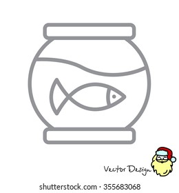 Web line icon. Aquarium.