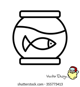 Web line icon. Aquarium.