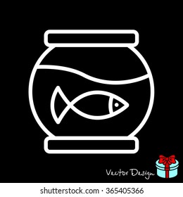 Web line icon. Aquarium.