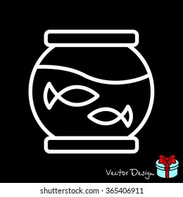 Web line icon. Aquarium.