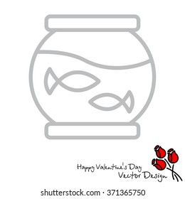 Web line icon. Aquarium.