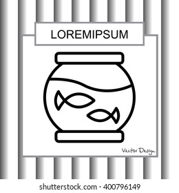 Web line icon. Aquarium.