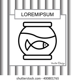 Web line icon. Aquarium.