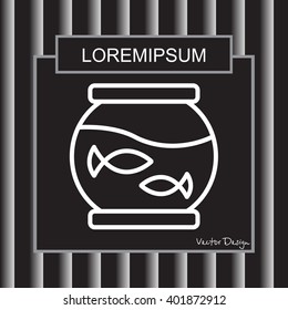 Web line icon. Aquarium.