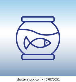 Web line icon. Aquarium.