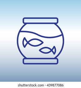 Web line icon. Aquarium.