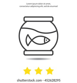 Web line icon. Aquarium.