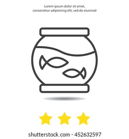 Web line icon. Aquarium.