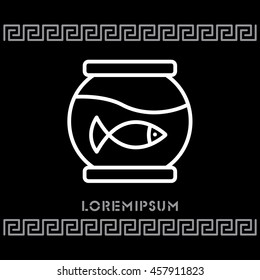 Web line icon. Aquarium.