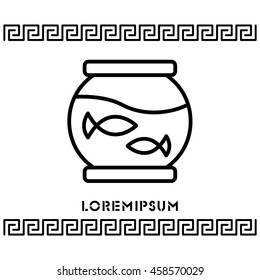 Web line icon. Aquarium.