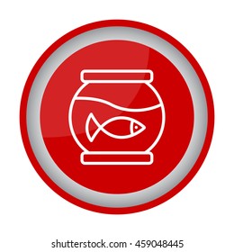Web line icon. Aquarium.