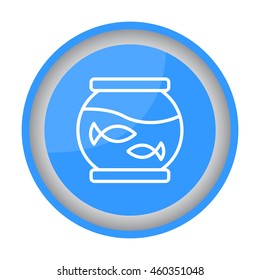 Web line icon. Aquarium.