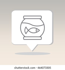 Web line icon. Aquarium.