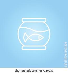 Web line icon. Aquarium.