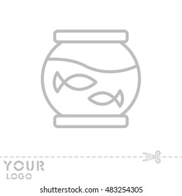 Web line icon. Aquarium.