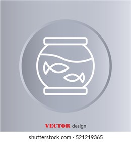 Web line icon. Aquarium.