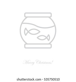 Web line icon. Aquarium.
